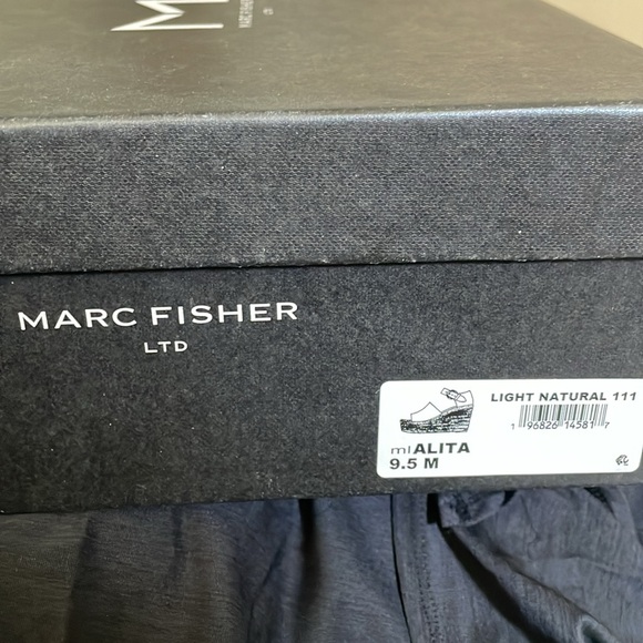 Tan/Beige Leather Platform Espadrilles by Marc Fisher NIB 9.5 - Picture 3 of 3